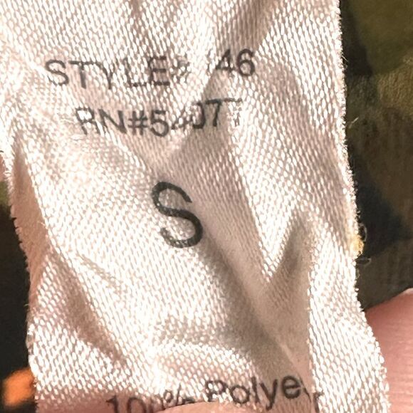 CAbi Floral Tie Front Ruffle Floral Long Sleeve Semi Sheer Blouse Size Small 📦 - Picture 6 of 9